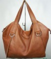 Tan 100% Genuine Leather Oversized Handbag